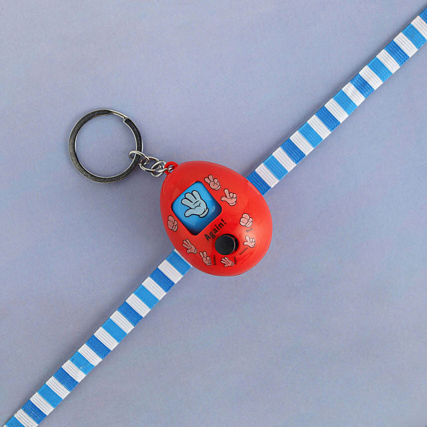 Push Button Game Keychain Rakhi N Lindt Chocolate Delivery in Singapore ...