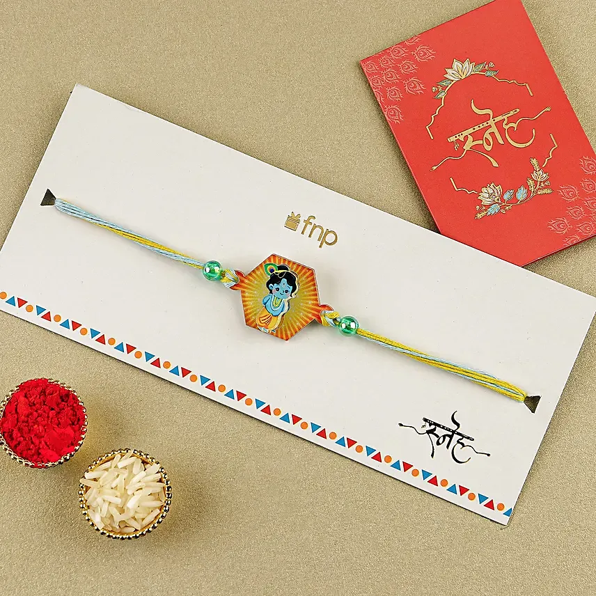 Single Enchanting Love in 3D Krishna Rakhi: 