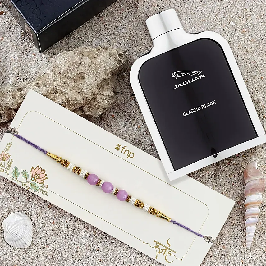 Ethnic Pearl Rakhi with Perfume