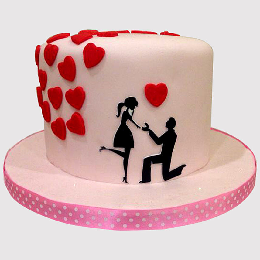 Couple In Love Fondant Chocolate Cake