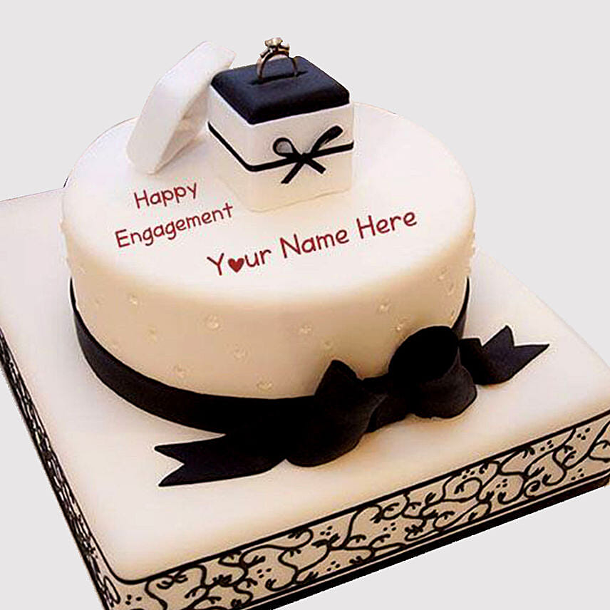 Designer Ring Engagement Strawberry Cake
