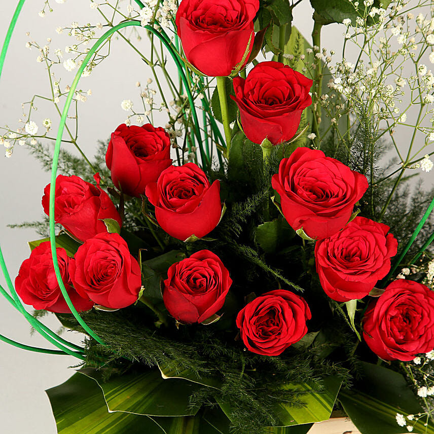 Fnp Red Roses Classic Aura Red Roses Arrangement Delivery in Singapore - FNP SG