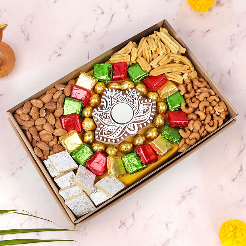Deepavali Box of Sweets Nuts and Chocolates Delivery in Singapore FNP SG