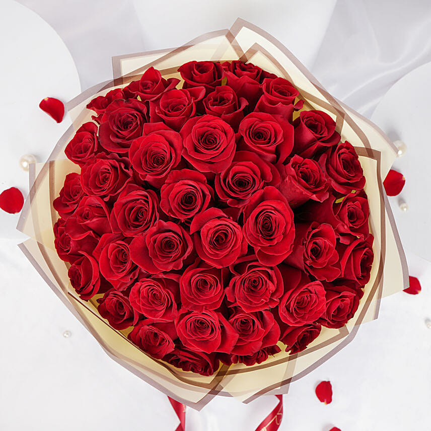 U & Me 50 Red Roses Bouquet Delivery in Singapore - FNP SG
