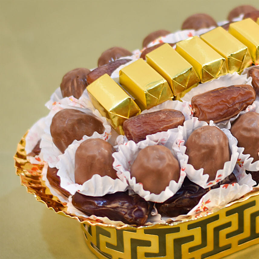 Dates and Chocolate Raya Tray Small Delivery in Singapore - FNP SG