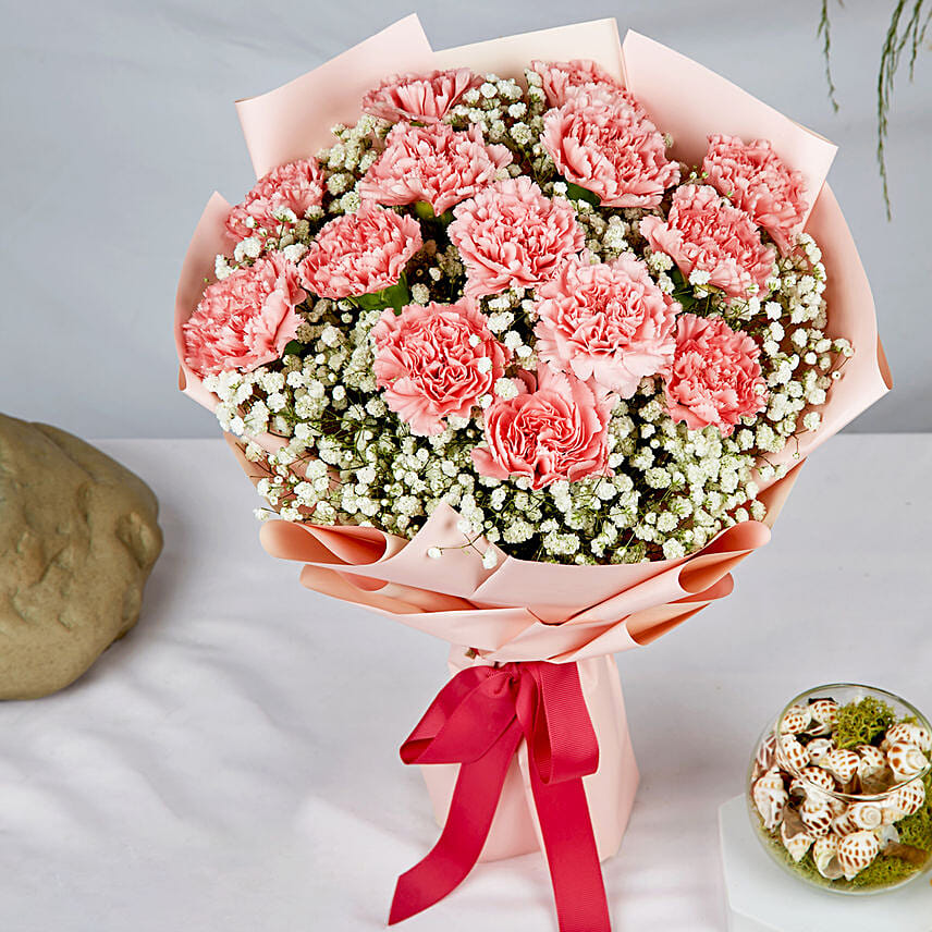Pink Carnation Elegance Bouquet