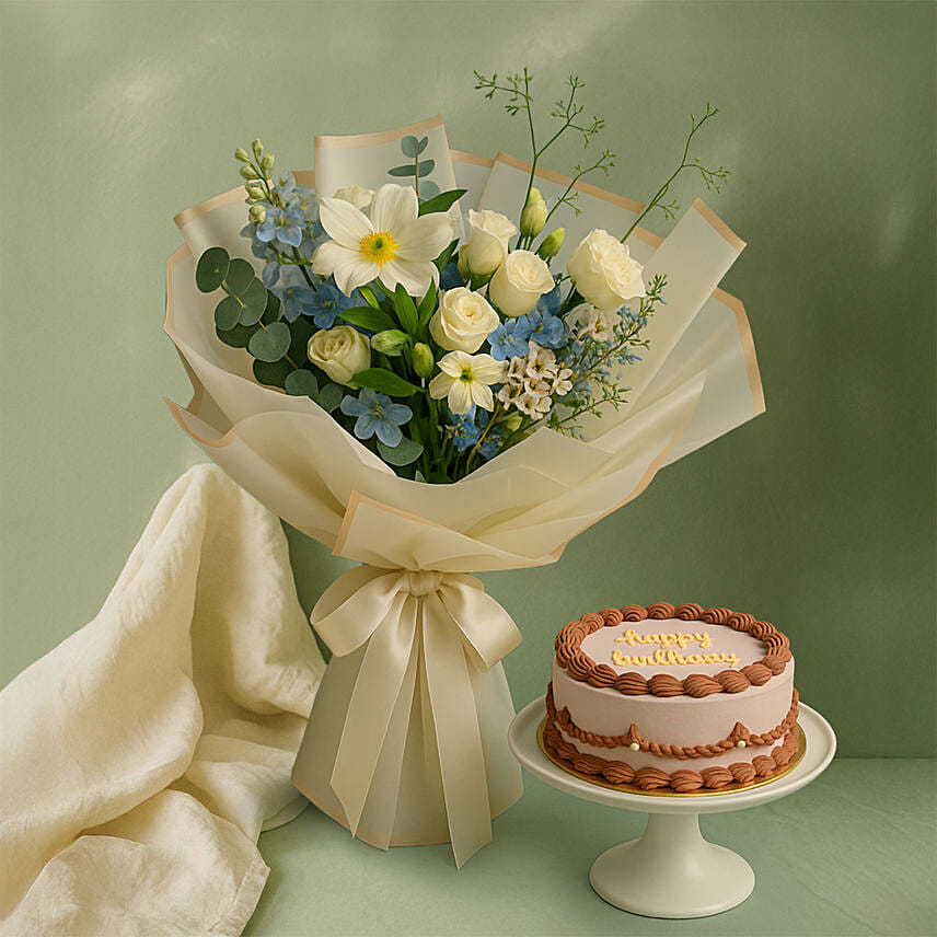 Blissful - Floral Expressions & Birthday Lychee Cake: Gifts