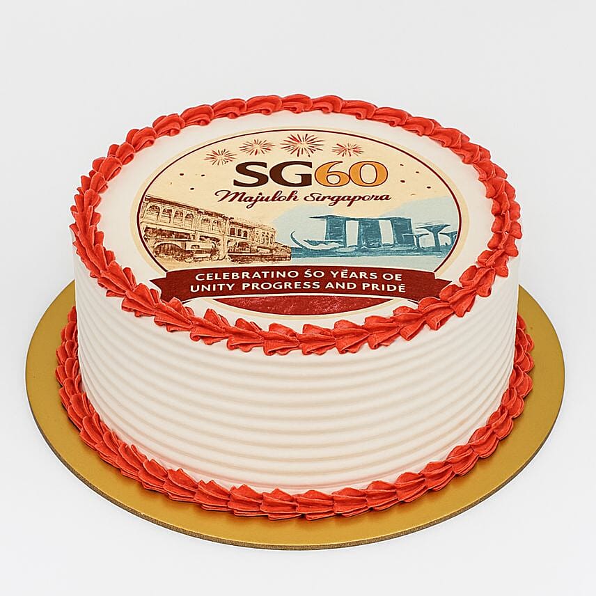National Day Red Velvet Cake: Cake Delivery Singapore