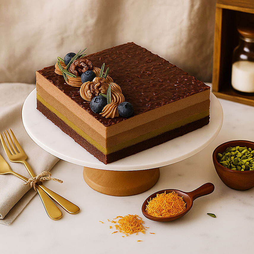 Dubai Chocolate Hazelnut Cake: Cakes