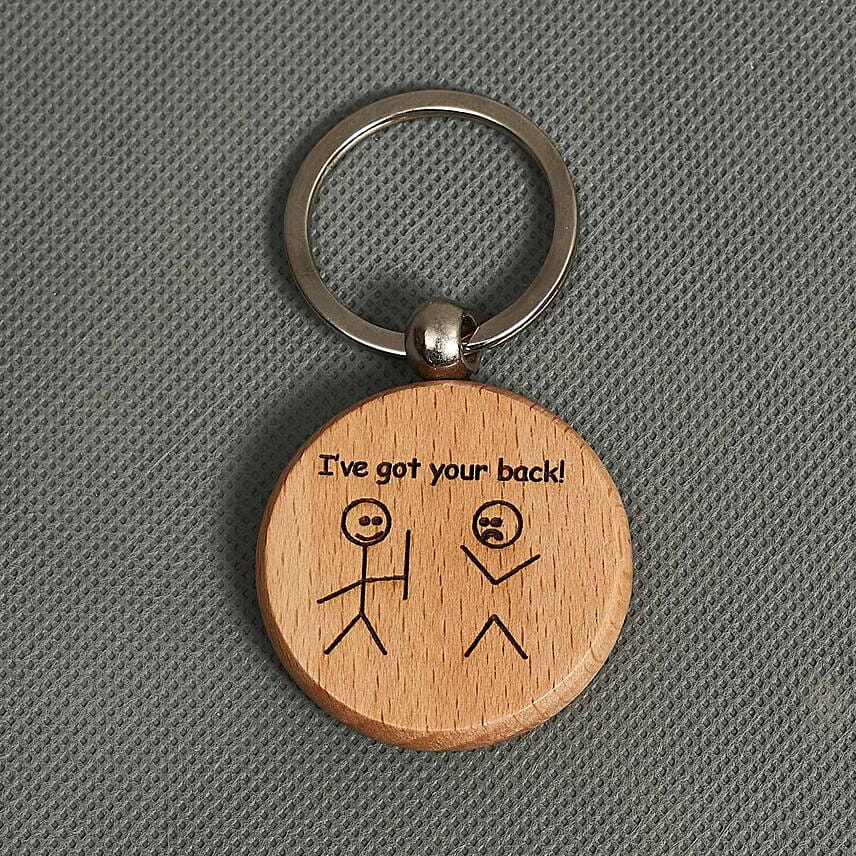 I Got Your Back Keychain: Engraved Keychains