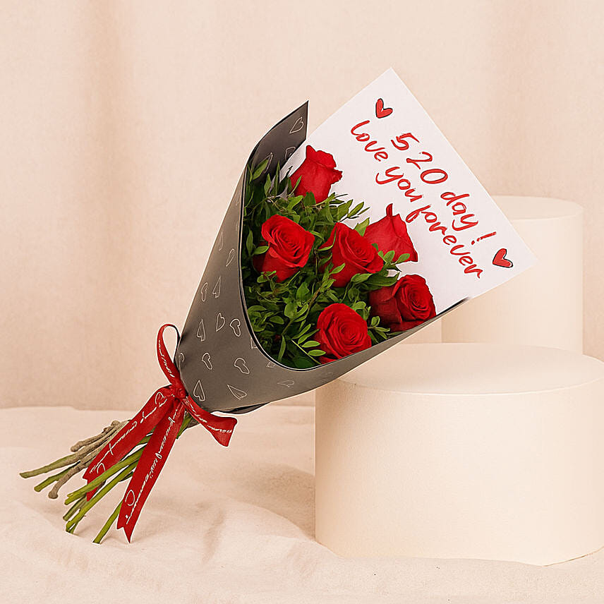 Red Roses Bouquet for 520 Day: Valentine's Day Bouquet