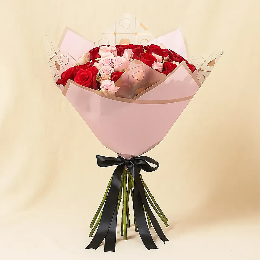 Elegant Duo of Roses Bouquet: 520 Gifts & Flowers