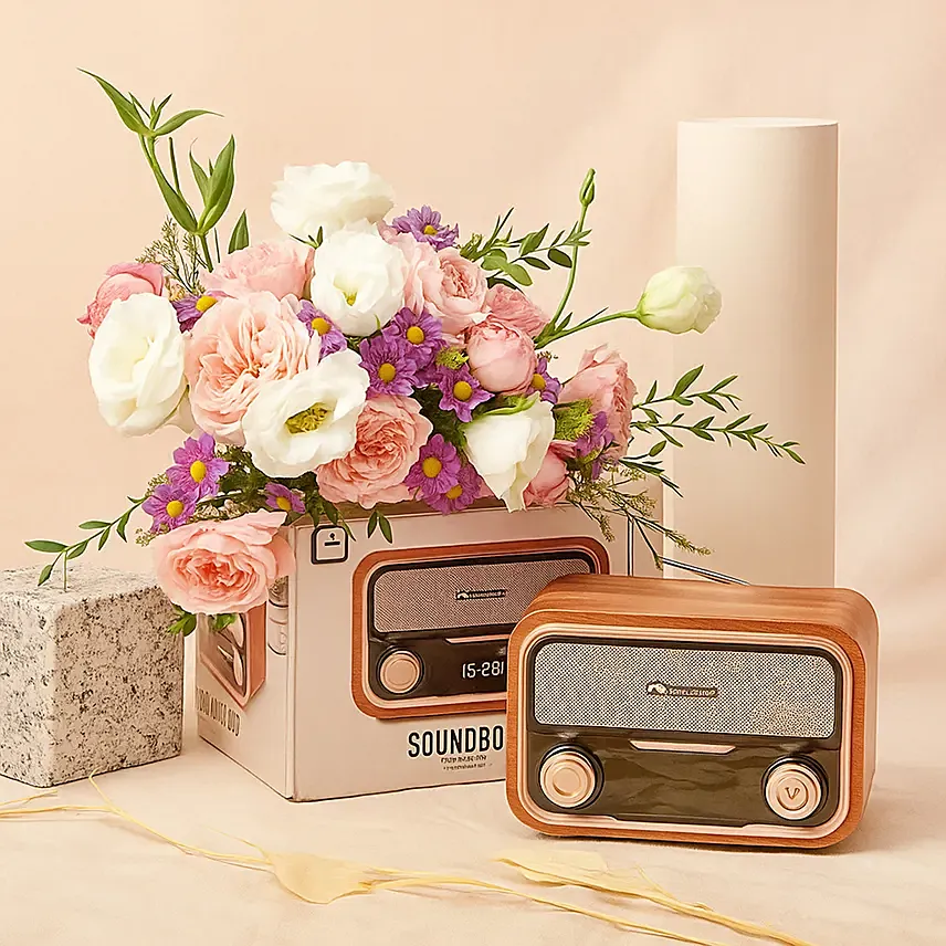 Nakamichi Retro Music Station with Flowers: Electronics Accessories