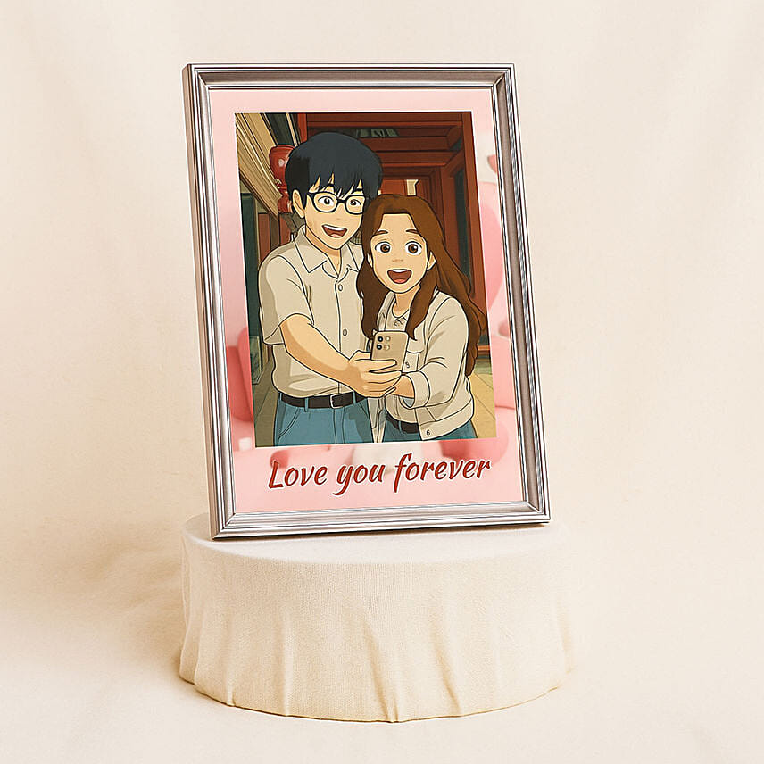Personalised Ghibli Style Love You Forever Frame: Personalised Photo Frames