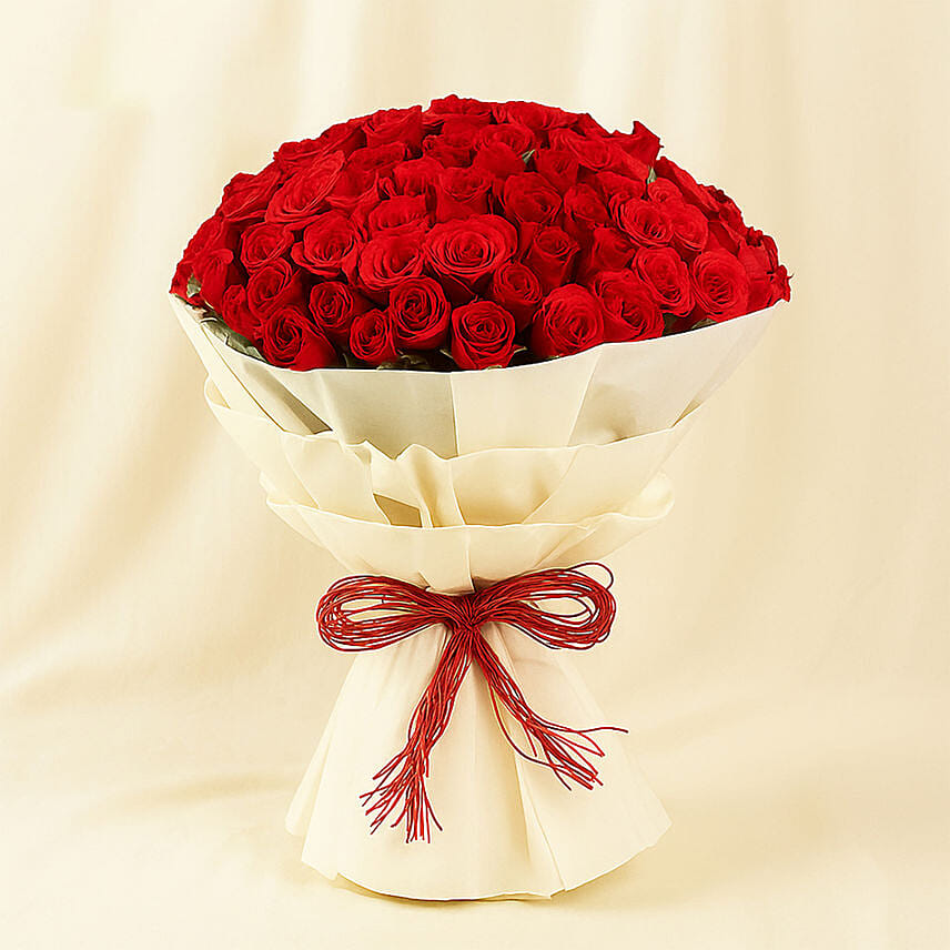 Eternal Devotion &ndash; 99 Red Roses Bouquet: Rose Day Gifts