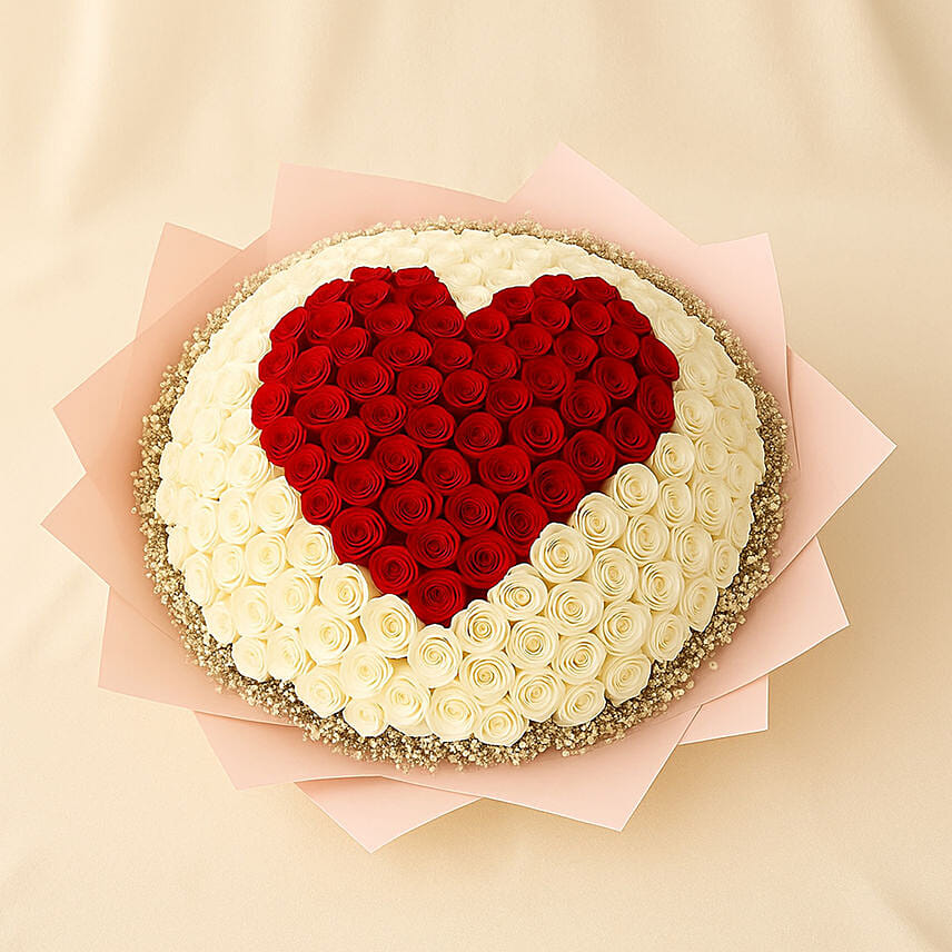 400 Heart Roses Arrangement: Valentine's Arrangements