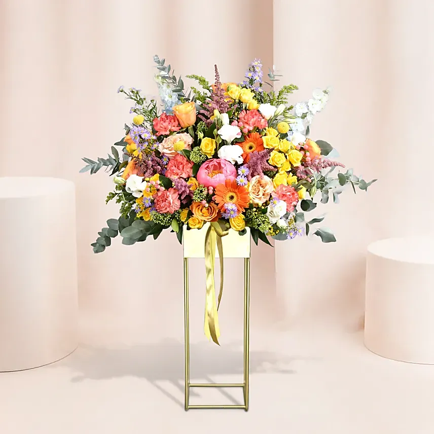 Congratulatory Flowers Stand: Premium Gifts 