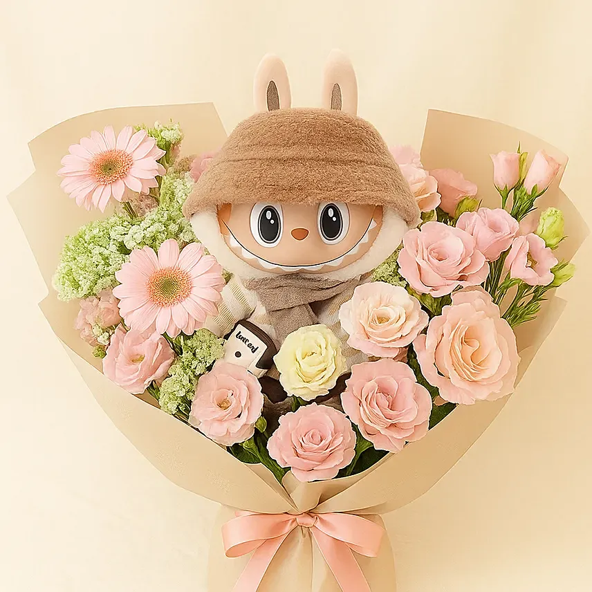 Acrylic Cutout Labubu Flowers Bouquet: Gifts