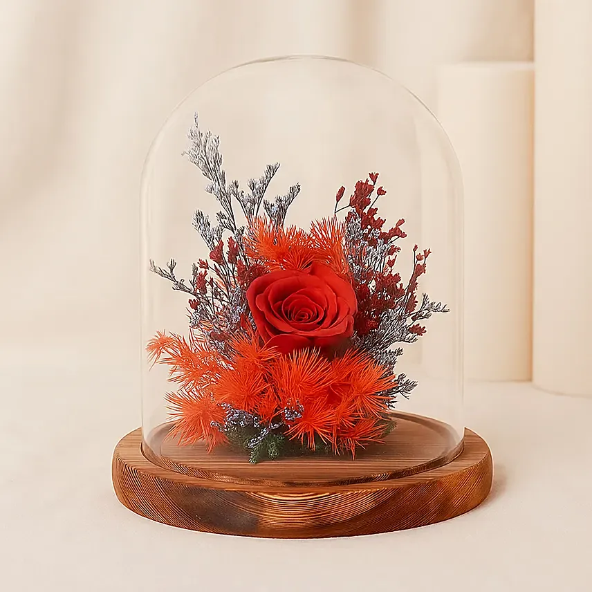 Forever Rose In Glass Dome: Romantic Gifts