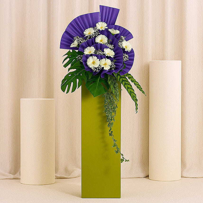 Rest In Heaven Condolence Mixed Flowers: 