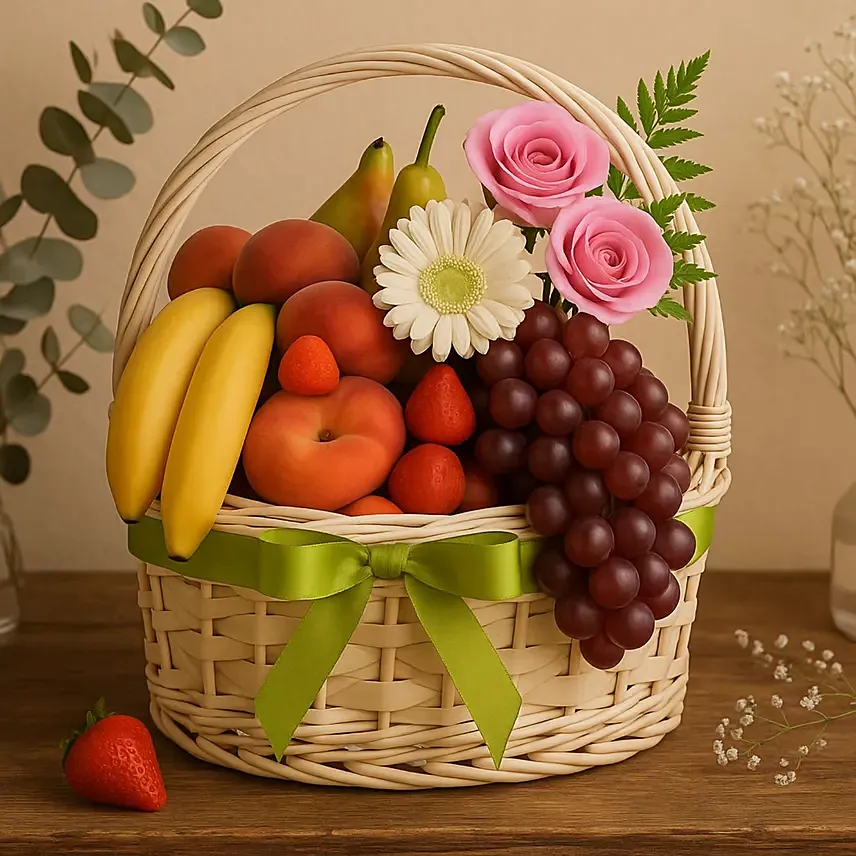 Flowers & Fruit Harmony Basket: Hari Raya Hampers