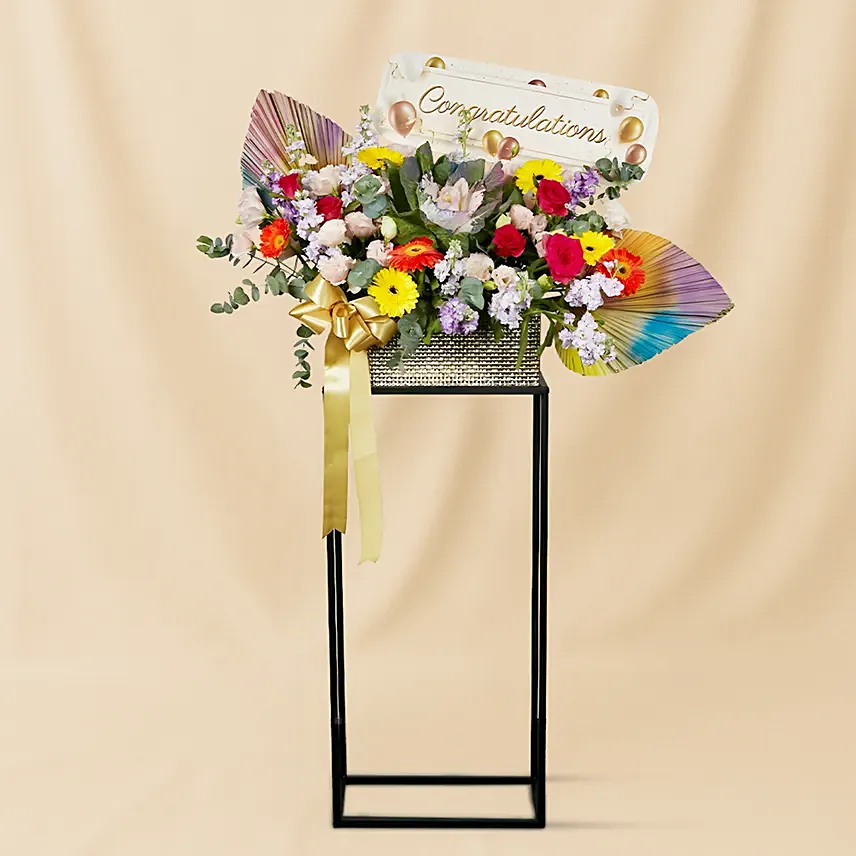 Congratulations Flower Stand: Flower Stands