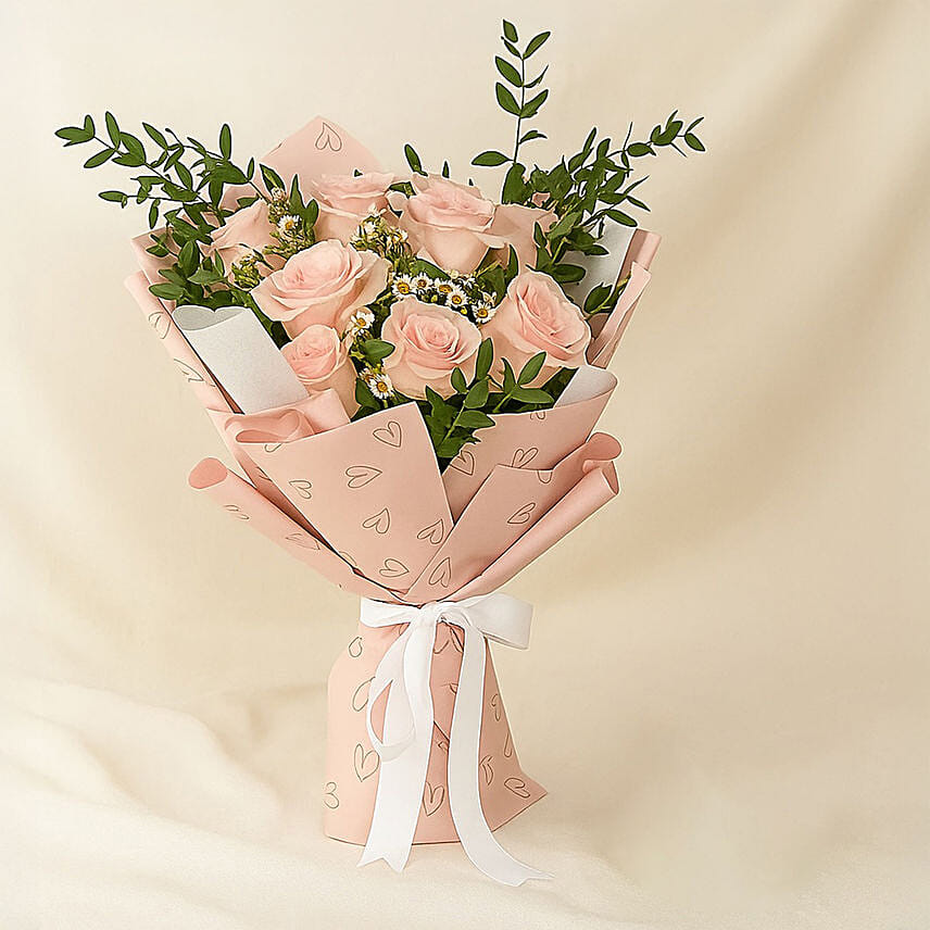 Titanic Rose Chamomile Bouquet: Engagement Flowers