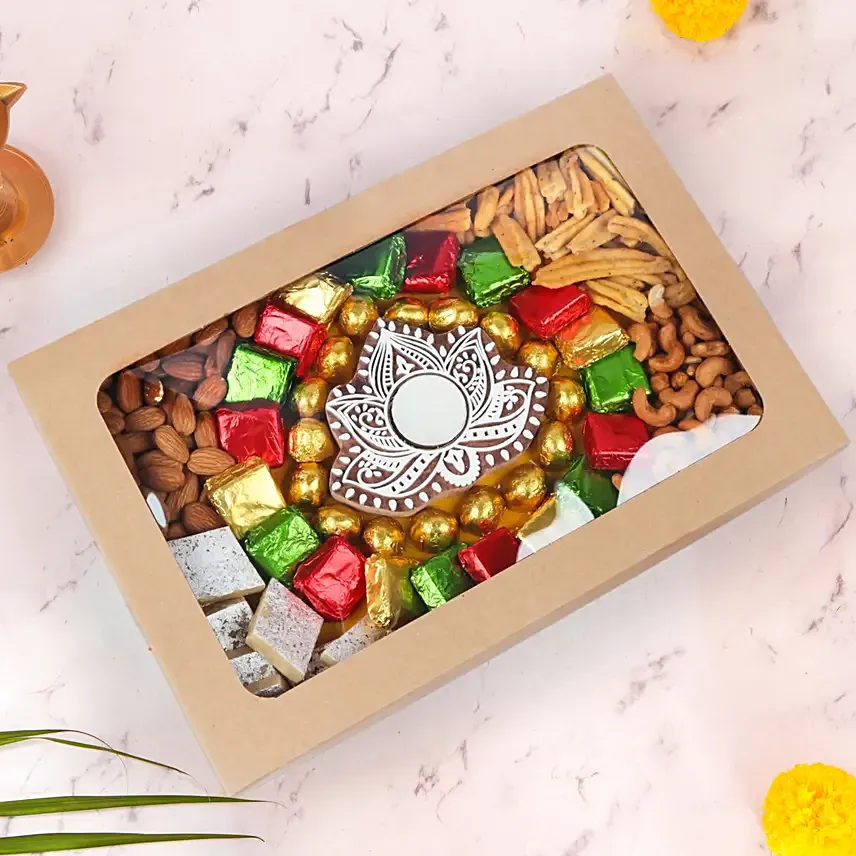 Deepavali Box of Sweets Nuts and Chocolates: Diwali Sweets
