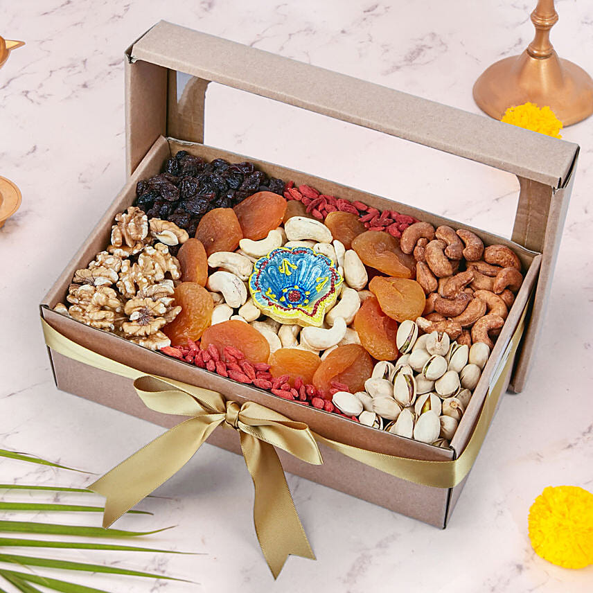 Deepavali Celebration Dry Fruit Box: Deepavali Hampers