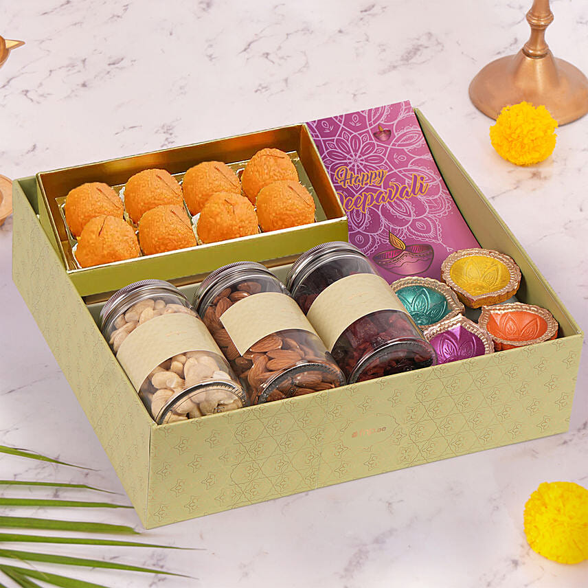 Festive Glow Dryfruit Hamper: Deepavali Hampers