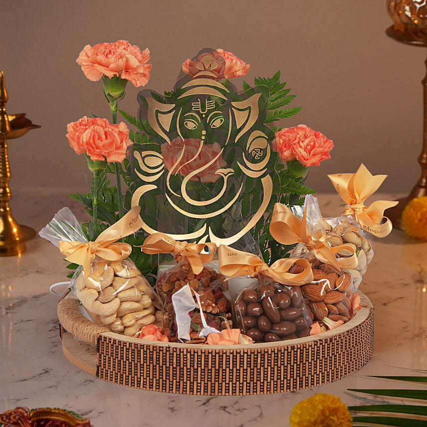 Ganesha Blessings Dry Fruit Hamper: Deepavali Combo Gifts