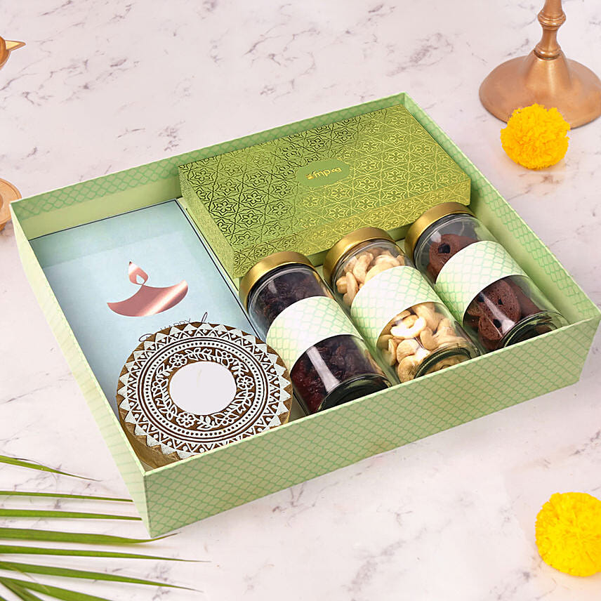 Wishes of Abundance Festival Gift Box: Deepavali Diyas