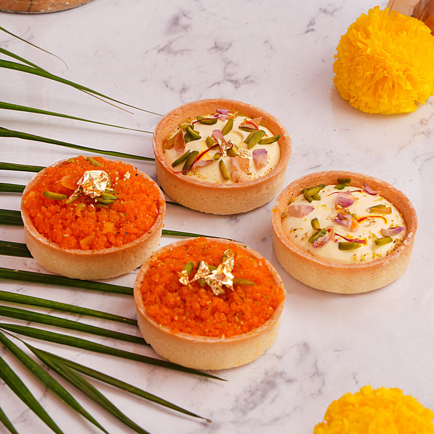 Assorted Vanilla Tarts Eggless for Deepavali: Sweets 