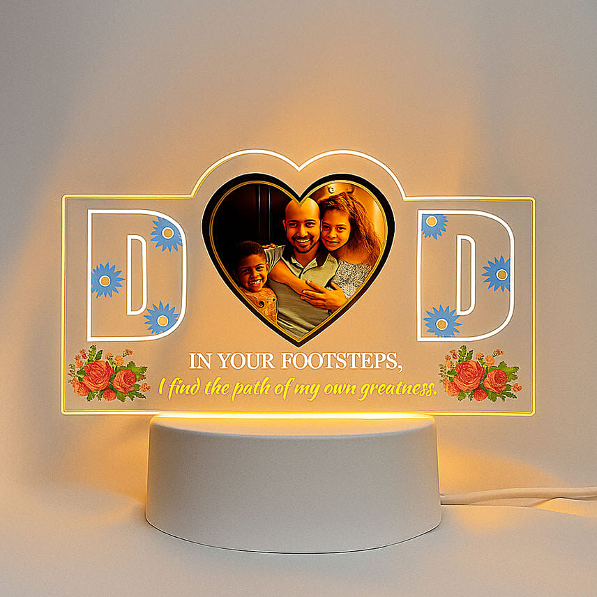 Love You Dad Personalised LED Lamp: 