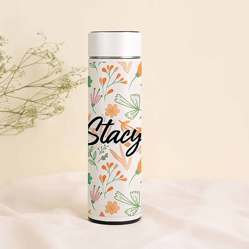 Custom Name Smart Pattern Bottle: Personalised Teachers Day Gifts