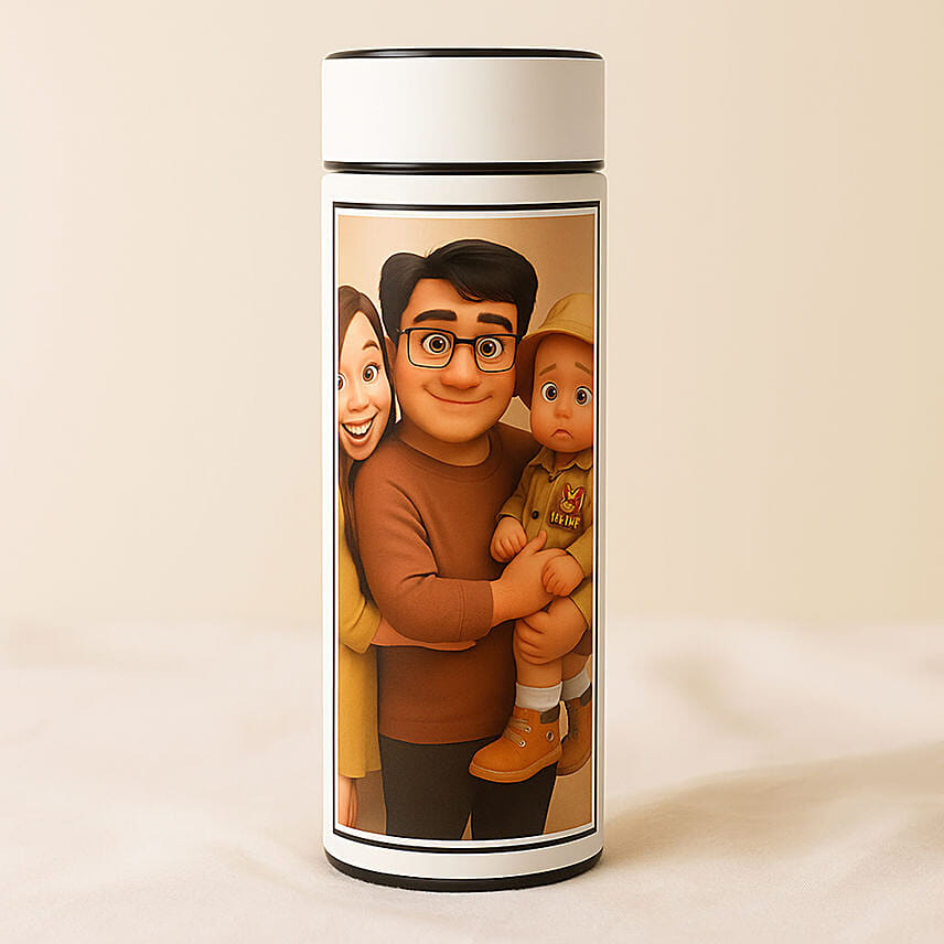 Fairytale Cartoon Style Personalised Bottle for Dad: Father's Day Personalised Gifts