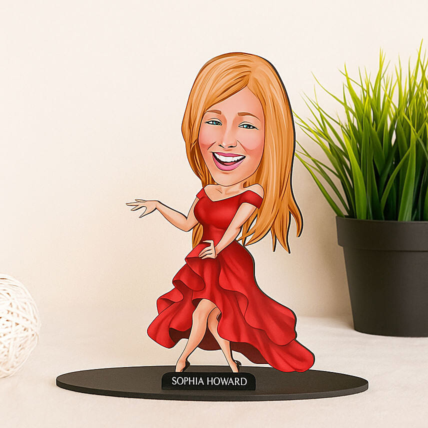 Personalized Caricature for Women Dancer: Personalised Gifts Singapore