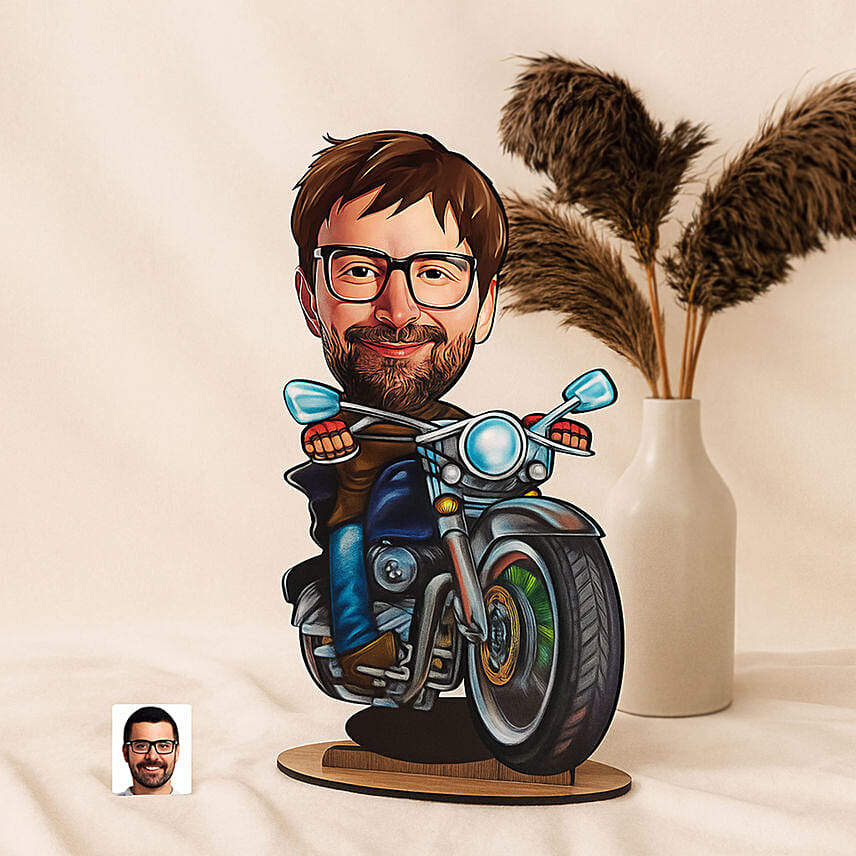 Personalized Biker Caricature: Gifts For Singles Day
