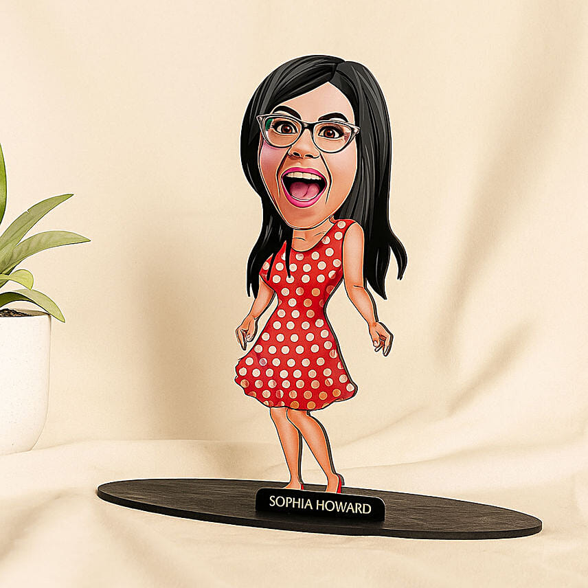 Women Caricature: Womens Day Personalised Gifts