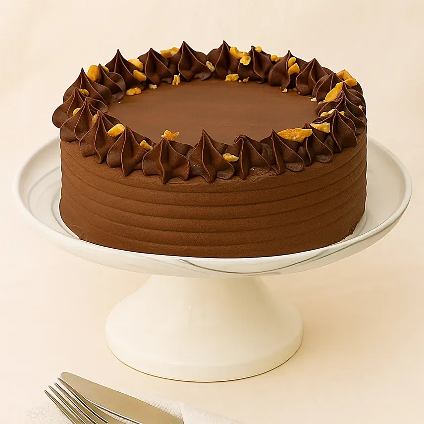 Crunchy Walnut Chocolate Cake: For Husband