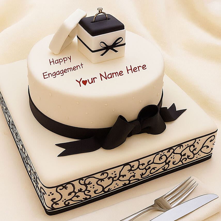 Designer Ring Engagement Cake: Engagement Cakes