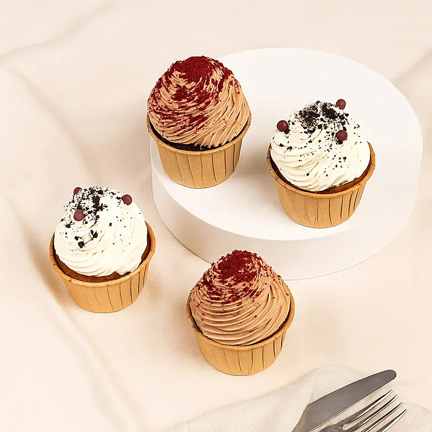 Chocolate and Vanilla Cupcake: Cupcakes Delivery Singapore