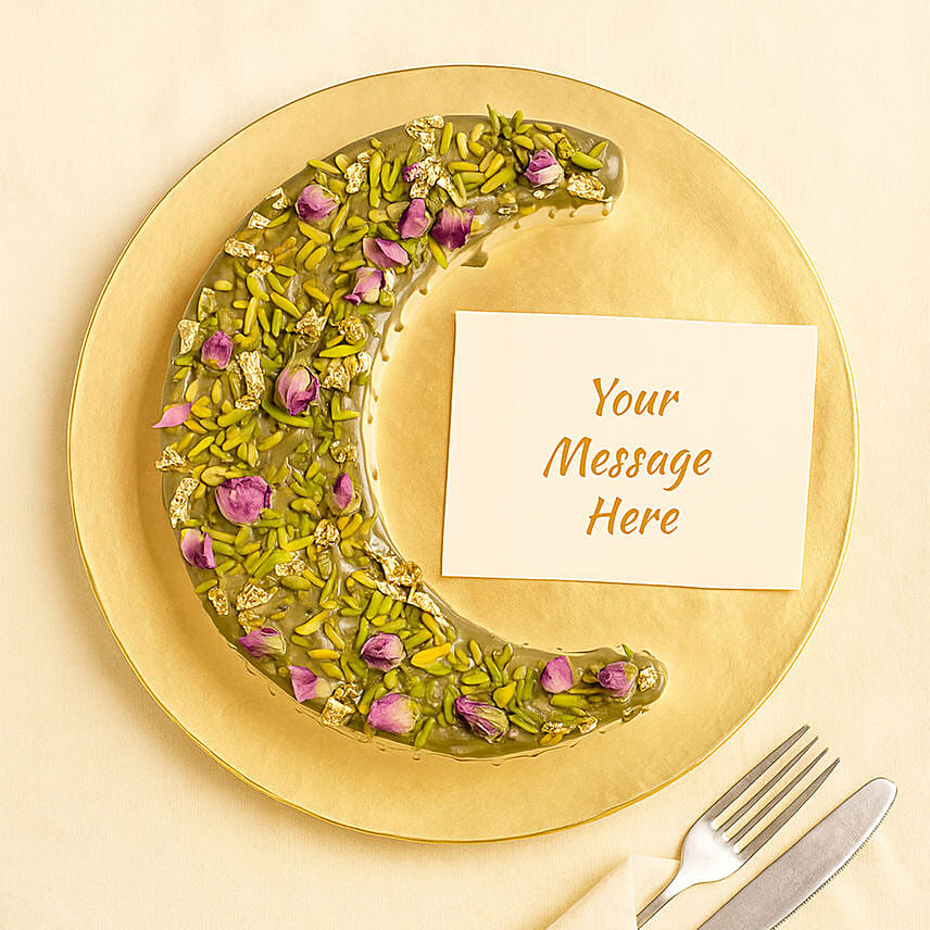 Crescent Shape Chocolate Cake: Hari Raya Sweets