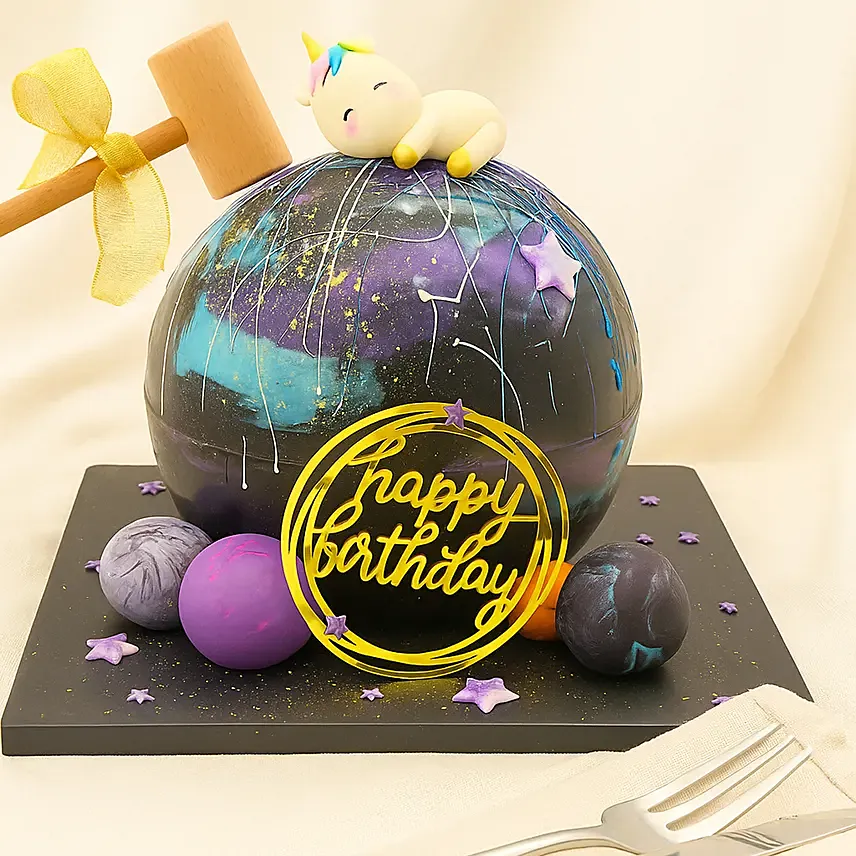 Birthday Planet Chocolate Pinata Cake: Pasir Ris Cake Shop