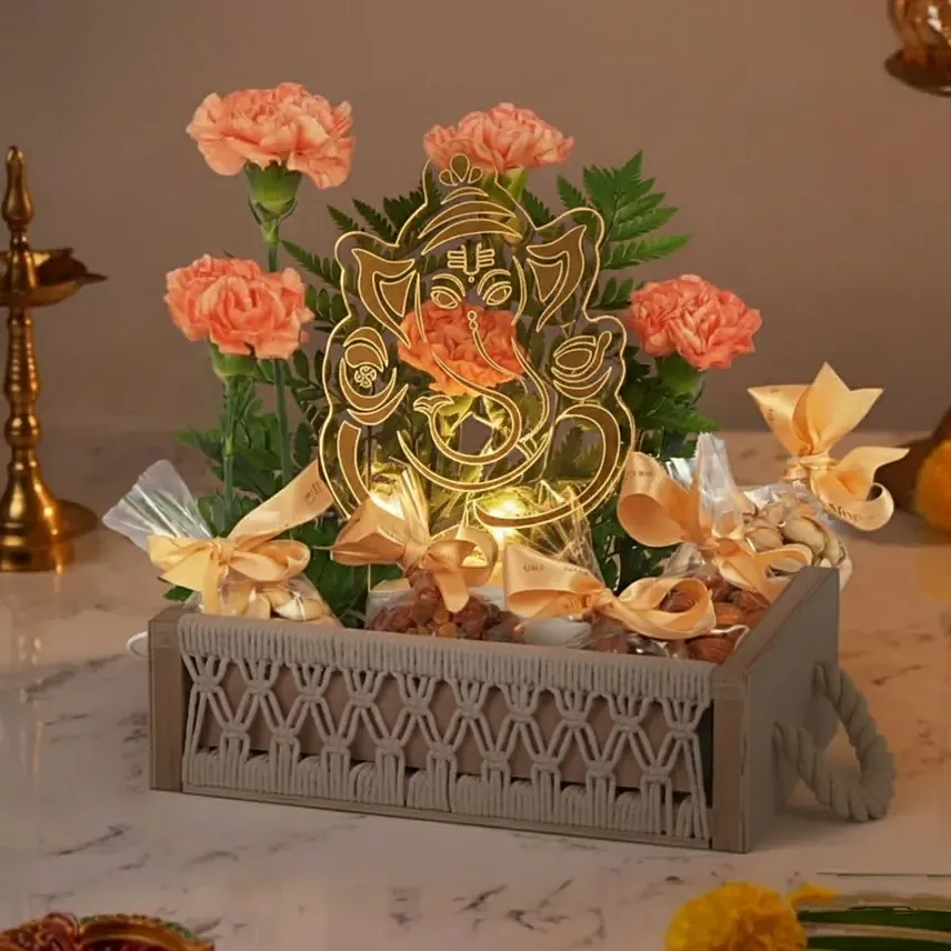 Ganesha Blessings Dry Fruit Hamper: New Arrival Gifts