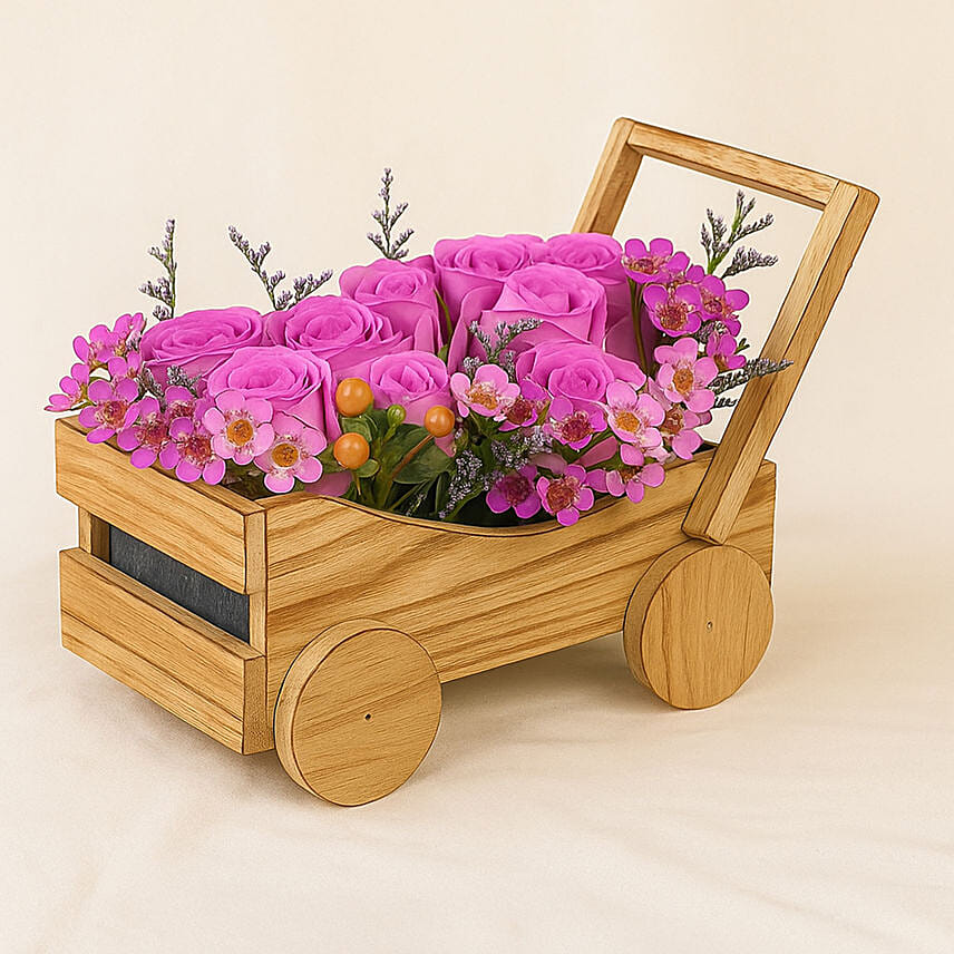 Elegant Purple Roses Arrangement: Roses