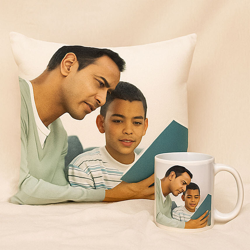 Cuddly personalized cushion and coffee mug: Personalised Mugs