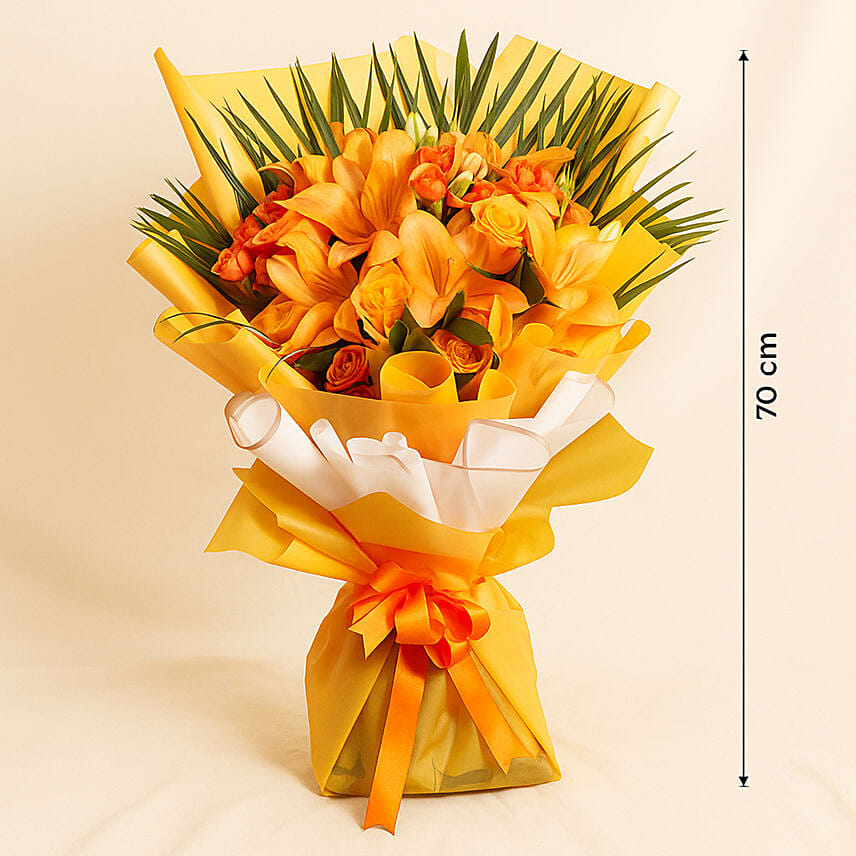 Sweet Orange Blossoms Bouquet: Apology Gifts Singapore
