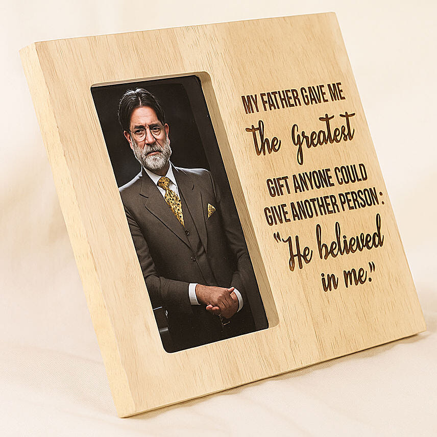 My Father Believed in Me – Custom Photo Frame for Dad: Engraved Kitchen Accessories