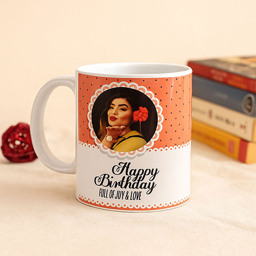 Personalised Joy and Love Birthday Mug: Classic Personalised Mugs